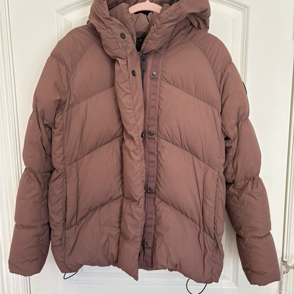 Brown Hooded Puffer Jacket